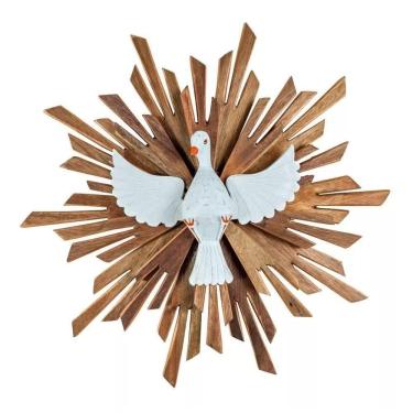 Imagem de Divino Espírito Santo Resplendor Pintado A Mão Parede Grande