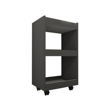 Imagem de Carrinho Auxiliar Organizador Multiuso 3 Prateleiras com Rodízios MDF PlanCasa