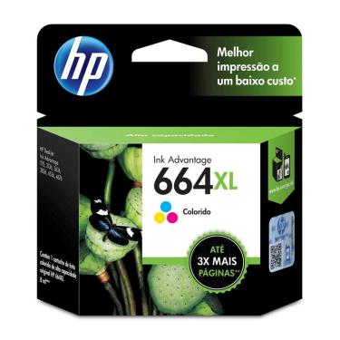 Imagem de Cartucho de Tinta HP 664 XL Tricolor - F6V30AB
