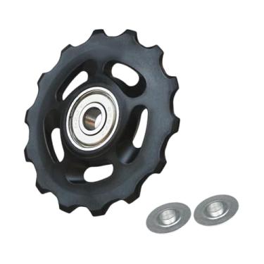 Imagem de Tachiuwa Polia do desviador traseiro, roda jockey, peças sobressalentes para bicicletas de montanha, rolo guia de roda guia de substituição leve e resistente , 14T