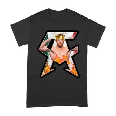 Imagem de Camiseta Canelo Alvarez Crowned Champion - Design monograma CA, Preto, M