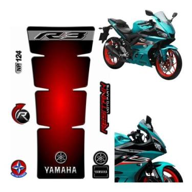 Imagem de Adesivo Protetor Tankpad Tanque Moto Yamaha Yzf R3 Resitank, NP124