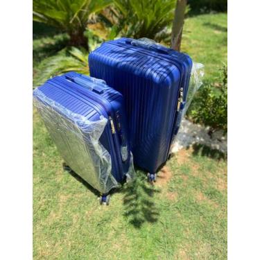 Imagem de Kit Mala Bordo 10kg + Mala Media 23kg Polipropeno - UltraLeve, Azul