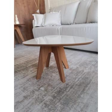 Imagem de Mesa de Centro em formato Orgânico Freijó com Offwhite TB613 - DALLA C