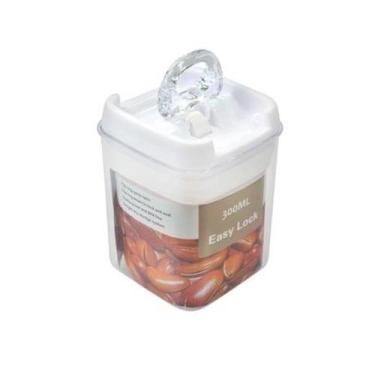 Imagem de Pote Hermético Quadrado 300ml Branco - Aliança
