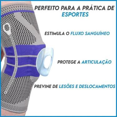Imagem de  Joelheira Compressão Estabilizador Esportivo Silicone Spring - Bc Bor