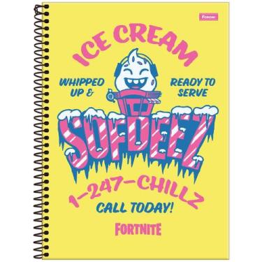 Imagem de Caderno Foroni universitário fortnite 200x275mm 80 folhas