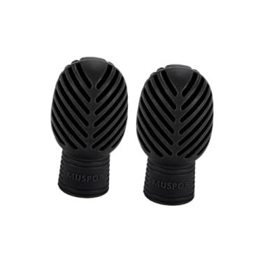 Imagem de Luwecf 2x Amortecedores de Baqueta Pontas de Baqueta Mudo, Substituição de Surdina, Pontas de Prática de Bateria Acessório de Percussão para Bateria de Percu, Preto