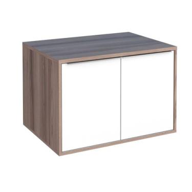 Imagem de Gabinete Para Banheiro ARA 100% MDF Com Gaveta Dupla Com Divisor de Ob