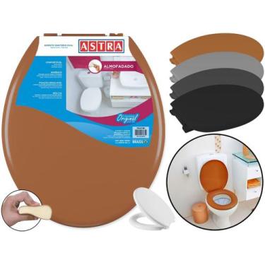 Imagem de Assento Para Vaso Sanitário Almofadado Tampa Privada Banheiro Oval Uni