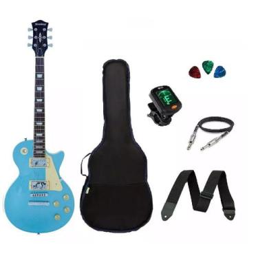 Imagem de Kit Guitarra Strinberg Les Paul LPS230 MB Azul + Acessórios