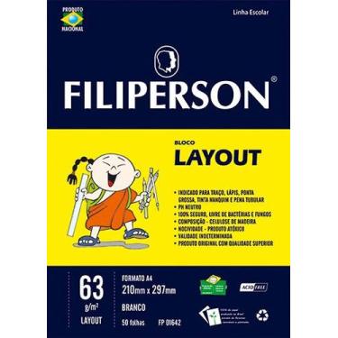 Imagem de Bloco Layout Filiperson A4 63gr 50fl