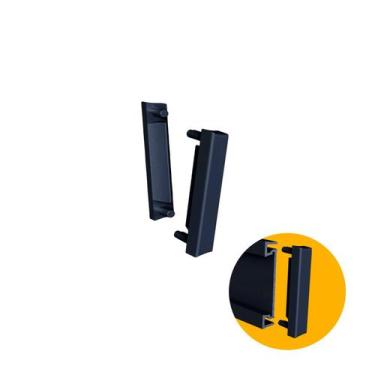 Imagem de Ponteira Para Puxador Piega Preto Fosco Pe360 Rometal, PE-360, Zamac, 