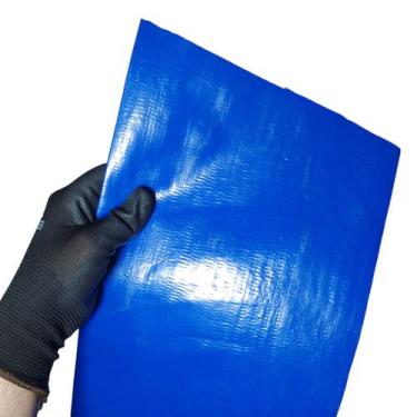 Imagem de Rolo de 15 Metros de Mangueira Flat Azul Achatada 5 Polegadas Irrigaçã