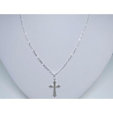 Imagem de Cordão Corrente Masculina+ Cruz Crucifixo Prata 925 - RD Magazine