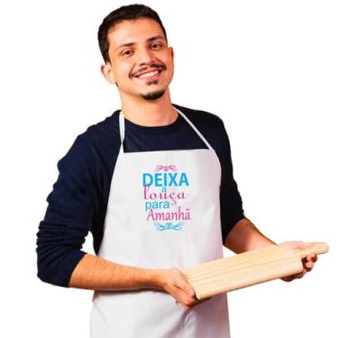 Imagem de Avental Deixa a Louça para Amanhã - Original Uniformes, Branco