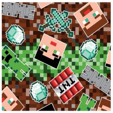 Imagem de Tnt Estampado Mundo Pixel - 5 Metros - Mewi