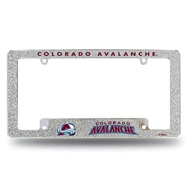 Imagem de Rico Industries NHL Colorado Avalanche Cromado automotivo Bling Moldura de placa de licença 30,48 x 15,24 cm Cromado em toda a parte automotiva Bling Design de moldura para carro/caminhão/sUV