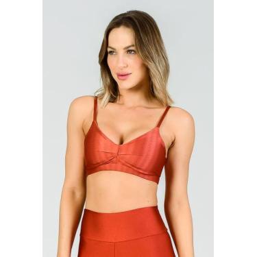 Imagem de Top Feminino Marina Fitae, Ferrugem, P