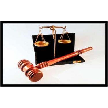 Imagem de Quadro Decorativo Direito Advogados Martelo Balança Lei Escritórios Qu