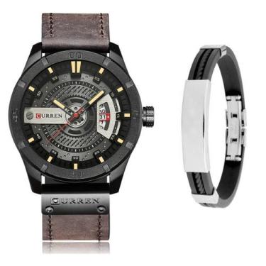 Imagem de Relógio Masculino Original Curren Esportivo + Pulseira Metal - CRRJU