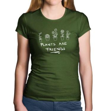 Imagem de Baby Look Algodão Plants are Friends - Foca na Moda, Musgo, GG