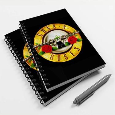 Imagem de Caderno Universitário 96 Fls Rock Guns and Roses - Premium