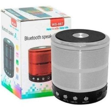 Imagem de Caixa De Som Portátil Speaker Ws-887 - Prata - Mini Speaker
