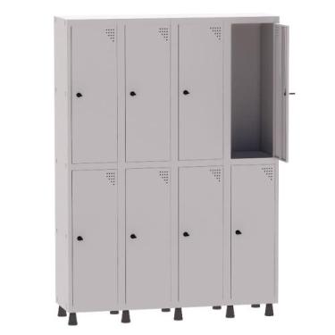 Imagem de Armário Guarda Volume Locker Roupeiro 4 Vãos 8 Portas Aço GRP504/8 Cin