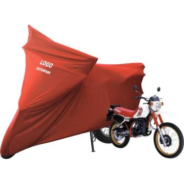 Imagem de Capa Tecido Para Cobrir Moto Yamaha DT 200 Com Elasticidade - Mz, Verm