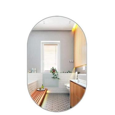 Imagem de Espelho Decorativo Lapidado Oval 60x80cm - Woodglass