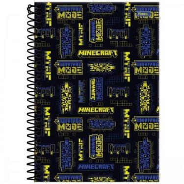 Imagem de Caderno Espiral Universitário Minecraft 96 Folhas Foroni