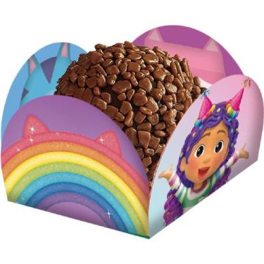 Imagem de 40 Forminha Doces A casa mágica Gabby Forma Docinhos Caixeta - Festcol