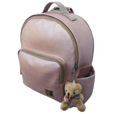 Imagem de Mochila Maternidade Bolsa Bebe Menina Menino Rose - Miellu Bolsas