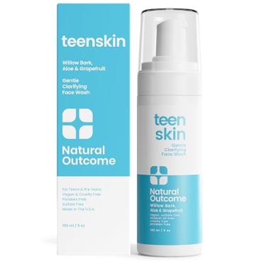 Imagem de natural outcome Sabonete facial para adolescentes | Loção de limpeza facial suave para meninos e meninas | Ingredientes naturais não tóxicos | Para adolescentes, pré-adolescentes e