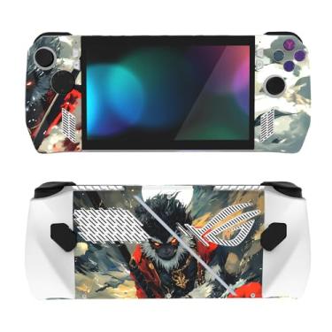 Imagem de PlayVital 2 conjuntos de adesivos protetores para ROG Ally, adesivos personalizados de vinil para console de jogos ROG Ally Handheld - Fallen Wukong
