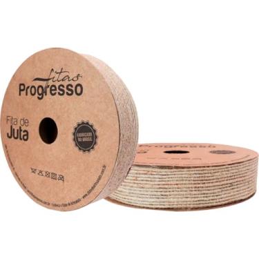 Imagem de Fita Aramada De Juta 20Mmx10M Cru Natural Rolo - 113332