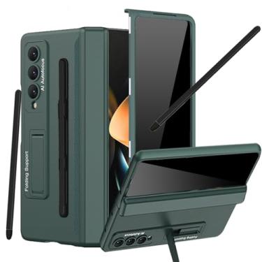 Imagem de YQODSZ Capa para Samsung Galaxy Z Fold 4 com protetor de tela de privacidade, capa de telefone anti-espião Fold4 com suporte para caneta S e suporte Stylus para dobradiça proteção de privacidade para