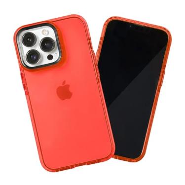 Imagem de SteepLab Capa Barrier para iPhone 13 Pro (2021, tela de 6,1 polegadas) - Capa absorvente de impactos com proteção total do corpo e moldura elevada (morango vermelho elétrico)