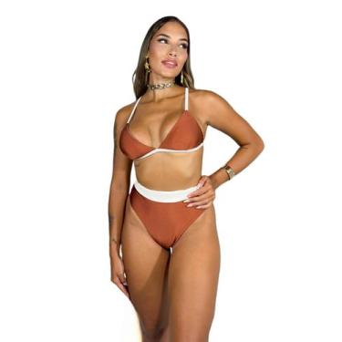 Imagem de Biquíni Hot Pants Cintura Alta Top Com Bojo Removível - Maré Maré, Mar