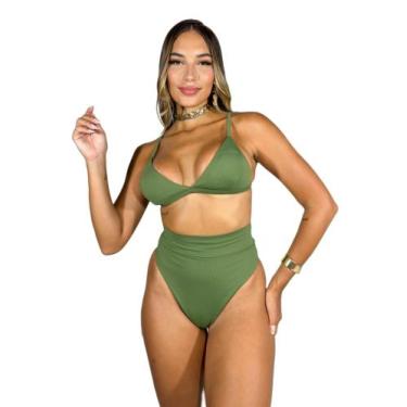 Imagem de Biquíni Hot Pants Cintura Alta Top Com Bojo Removível - Maré Maré, Ver