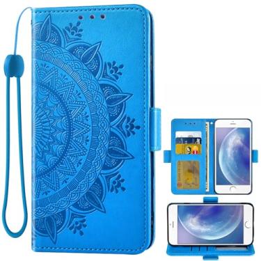 Imagem de Asuwish Capa de telefone para Xiaomi Redmi 13C/Poco C65 carteira porta-cartão de crédito flip bolsa alça de pulso suporte fólio cordão slot celular robusto acessórios para celular 13 C 65 mulheres