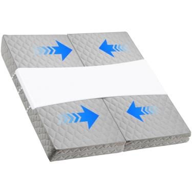 Imagem de Conversor de cama de solteiro para cama king size de 239 x 68 cm, ponte extralonga com alças de fixação e extensor longo de botão de metal para dividir king ajustável, sem escorregar para convidados