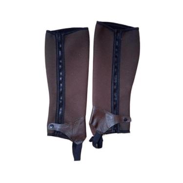 Imagem de Perneira proteção neoprene cavalgada hipismo montaria trabalho proteçã