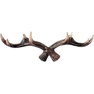 Imagem de Pendurador de Parede com Design em Chifre de Veado e Alce Prático, Elegante e Ideal para Decoração de Ambientes Rústicos ou Modernos. Ótimo como Suporte para Roupas, Toalhas e Acessórios