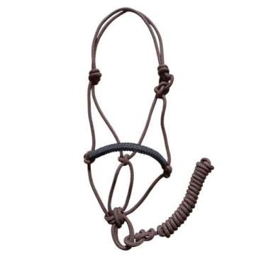 Imagem de Cabresto 7 Nós Corda Maciça De Luxo Com Detalhe Trançado Na Frente Com