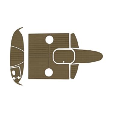 Imagem de ATDEK Tapete marinho de teca sintética EVA piso de espuma 2005-2008 Four Winns H200 Cockpit plataforma de natação 1/10.2 cm 6 mm barco de surfe crapet seadek tapete antiderrapante piso marinho (café