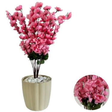 Imagem de Pessegueiro Cerejeira Artificial + Vaso Polietileno Completo - PlantaI