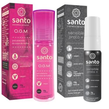 Imagem de Gel intimo potencializa OGM e Sensible Prata anestesico kit - Santo co