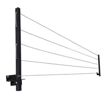 Imagem de Varal De Parede Retrátil e Dobrável, Cabo De Aço Revestido，Adequado para varanda doméstica, interior, pode secar roupas, lençóis e outros tecidos(2VARAL)